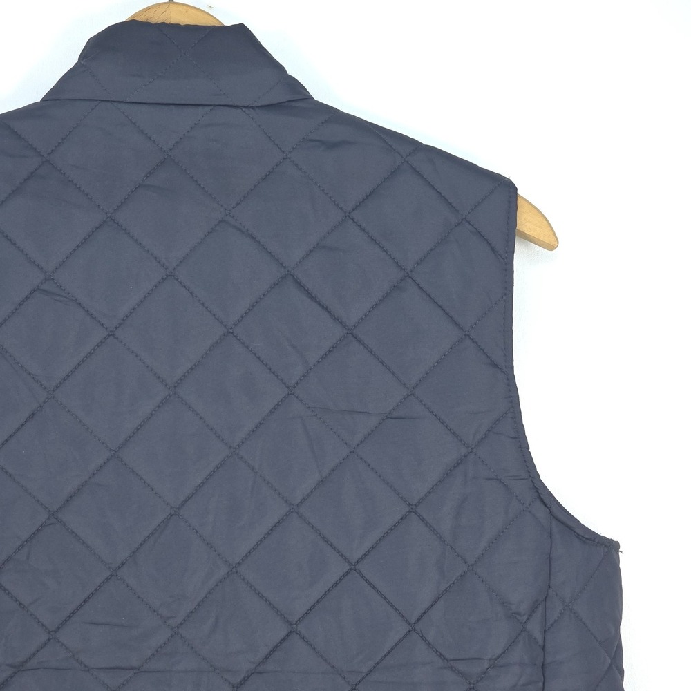 Hawke & Co Quilted Puffer Vest Men's Large Gray Performance Full Zip Cozy Preppy - Picture 14 of 16
